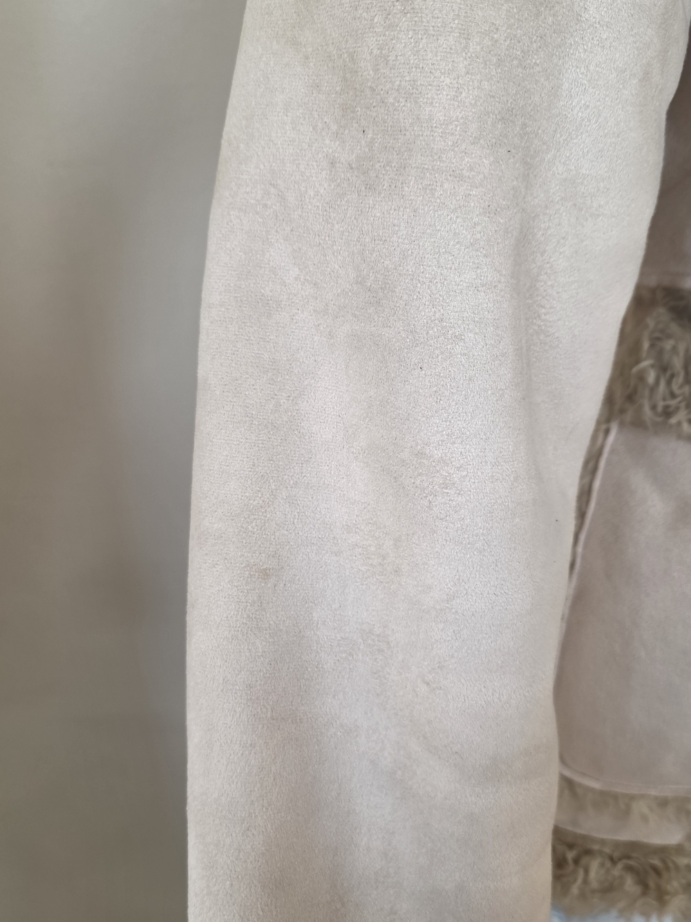 Cato Cream Faux Shearling Trim Jacket - Picture 5 of 6